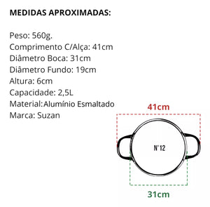Tacho N12 Alumínio Esmaltado 2,5L - A Gourmet