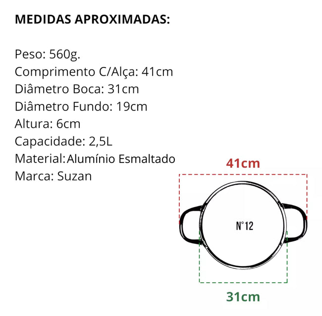 Tacho N12 Alumínio Esmaltado 2,5L Main Image