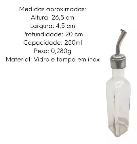 Galheteiro em Vidro de 250ml Alissan
