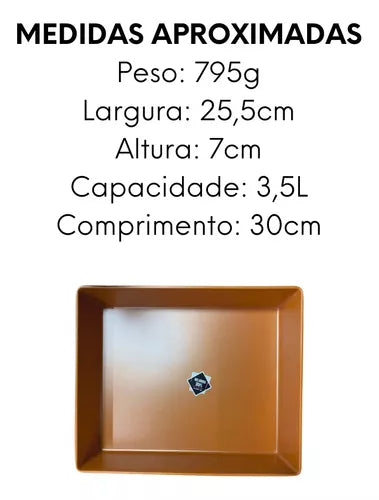 Travessa Melamina Buffet Terracota Salada - A Gourmet