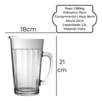 Jarra Americano de Vidro 1,2L Nadir