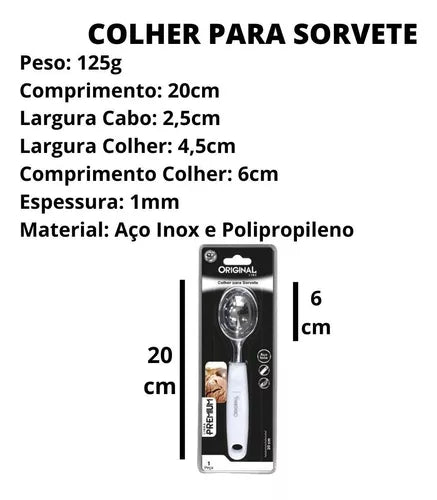 Colher Para Sorvete Premium 20cm