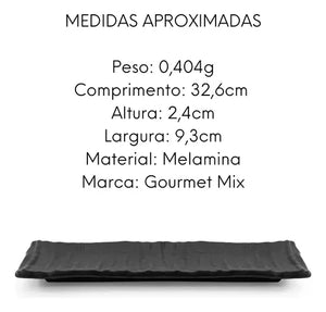 Travessa Sushi Sashimi Retangular de Melamina - A Gourmet