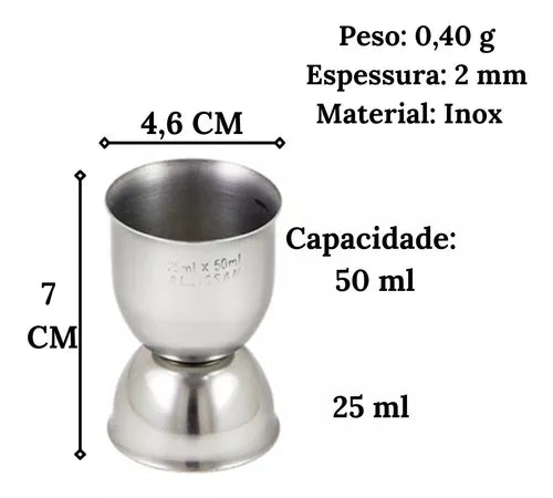 Dosador de Bebidas Duplo em Aço Inox Alissan
