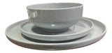 Prato Areia Cinza Borda Reta de Melamina 20cm Gourmet Mix