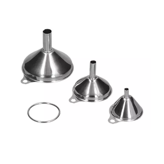 Conjunto 3 Funis em Aço Inox Hercules