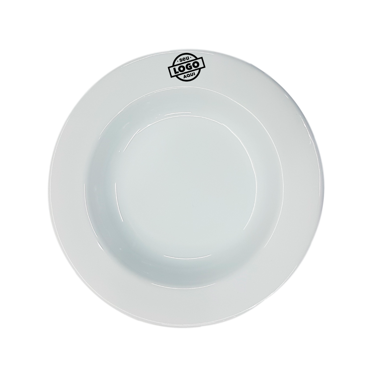 Kit 50 Prato Fundo Baru Personalizado Com Sua Logo - A Gourmet