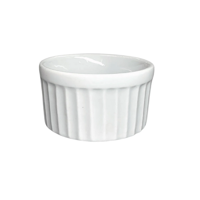 Ramekim Canelado de 90 ML Branco Porcelana BelaVista Hover Image