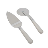 Conjunto 2 Peças Cortador e Espátula P/Pizza Pérola Hauskraft