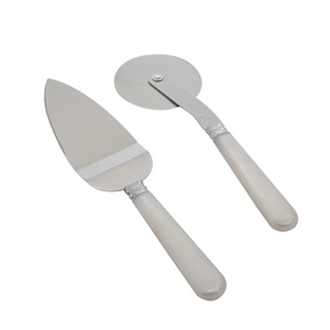 Conjunto 2 Peças Cortador e Espátula P/Pizza Pérola Hauskraft