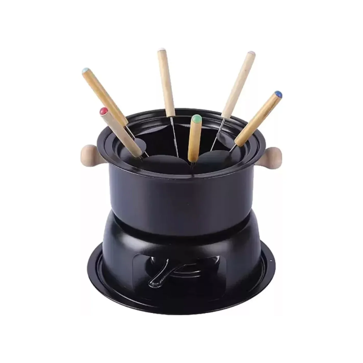 Conjunto Para Fondue Lucerna 11Pçs Preto - A Gourmet