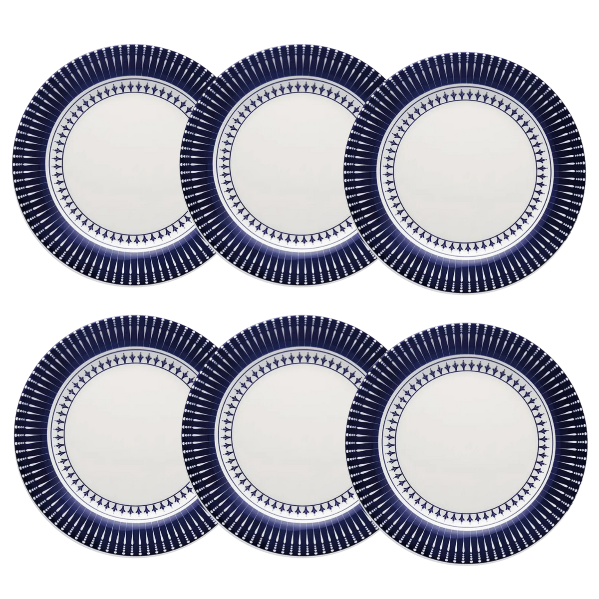 Conjunto de 6 Prato de Cerâmica Fundo Donna Colb - A Gourmet