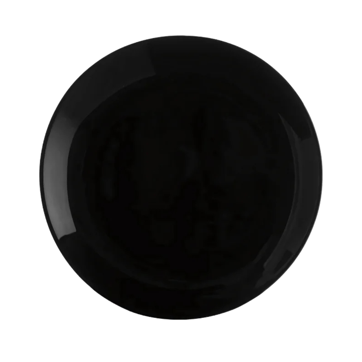 Conjunto de 6 Prato Raso Meridional Vidro Preto - A Gourmet