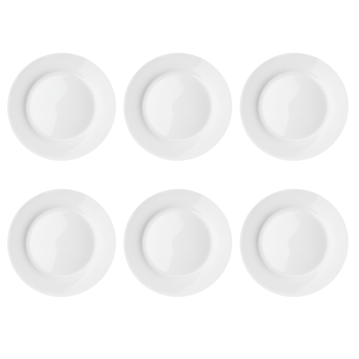 6 Prato Bianco Raso Flat 28cm - A Gourmet