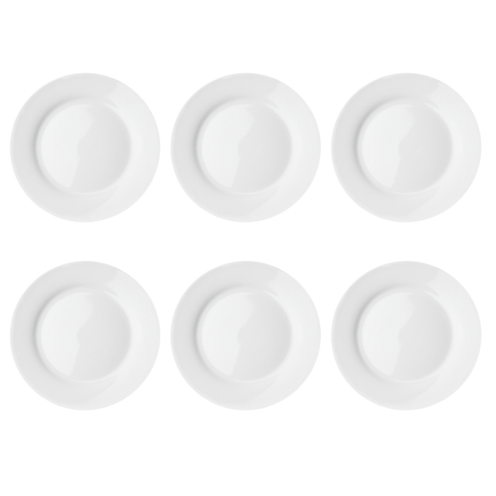 6 Prato Bianco Raso Flat 28cm - A Gourmet