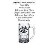 50 Caneca de Chopp 350ml Personalizado Com Sua Logo Marca - A Gourmet