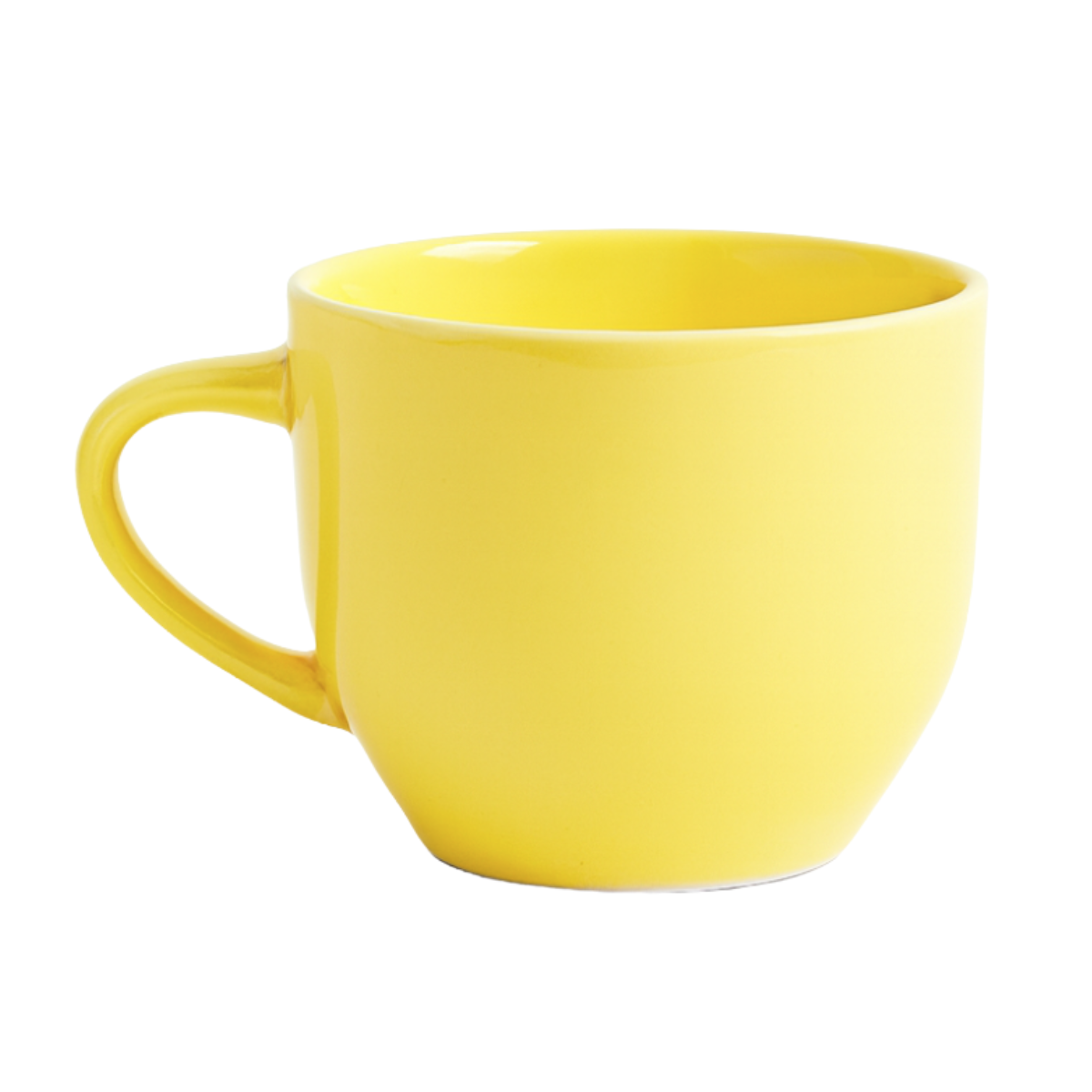 Xicara Chá Porcelana Amarela