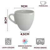 Xicara Coquinho Porcelana 200ml