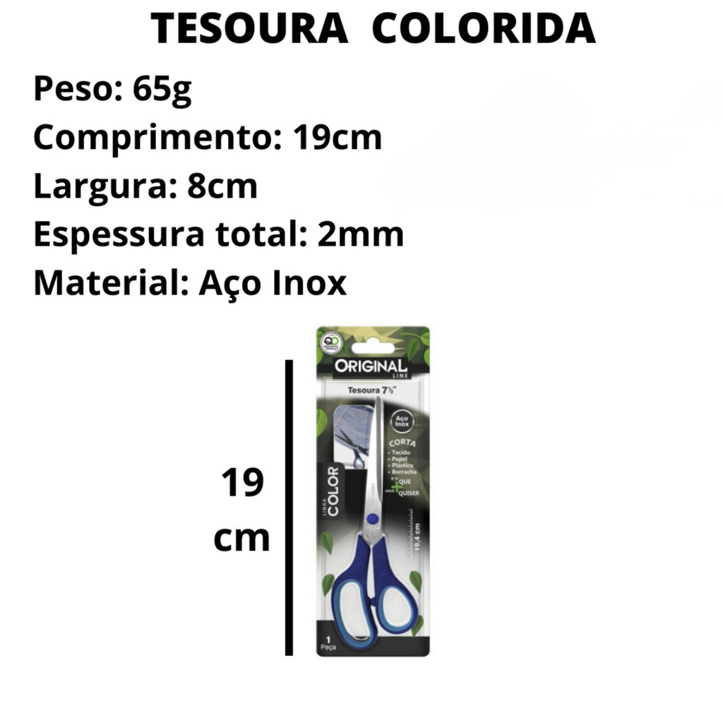 Tesoura Colorida Sortida