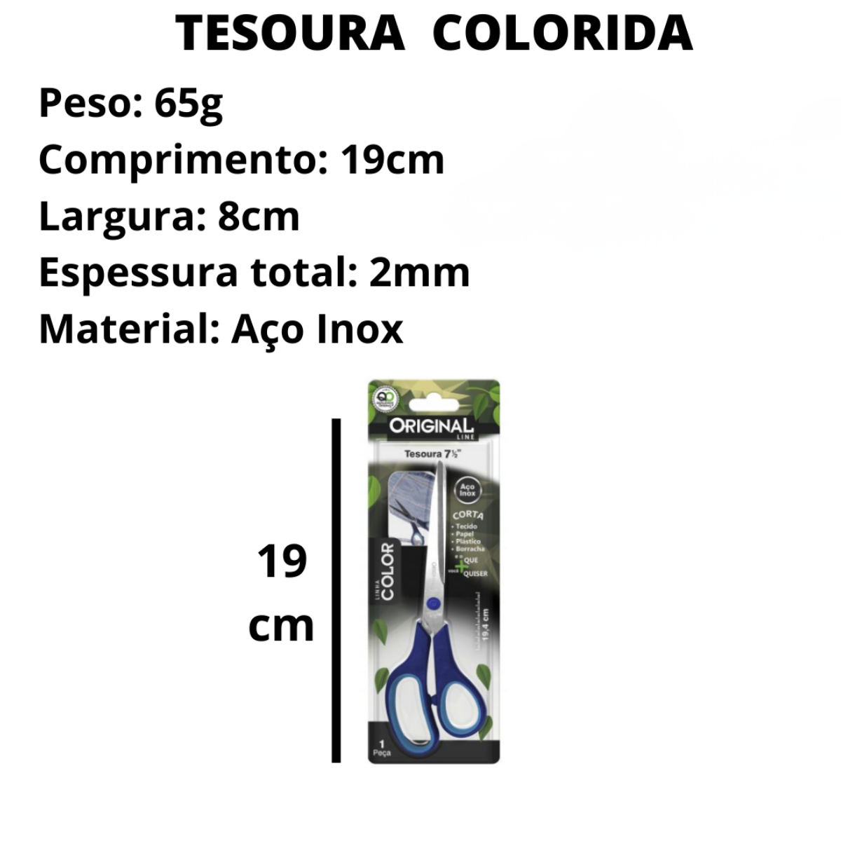 Tesoura Colorida Sortida