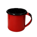 Caneca Agata 70ml Esmaltado Café Interior Preto