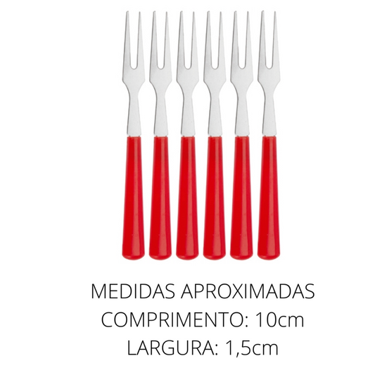 Kit 6 Garfinhos Aperitivos Cabo Vermelho