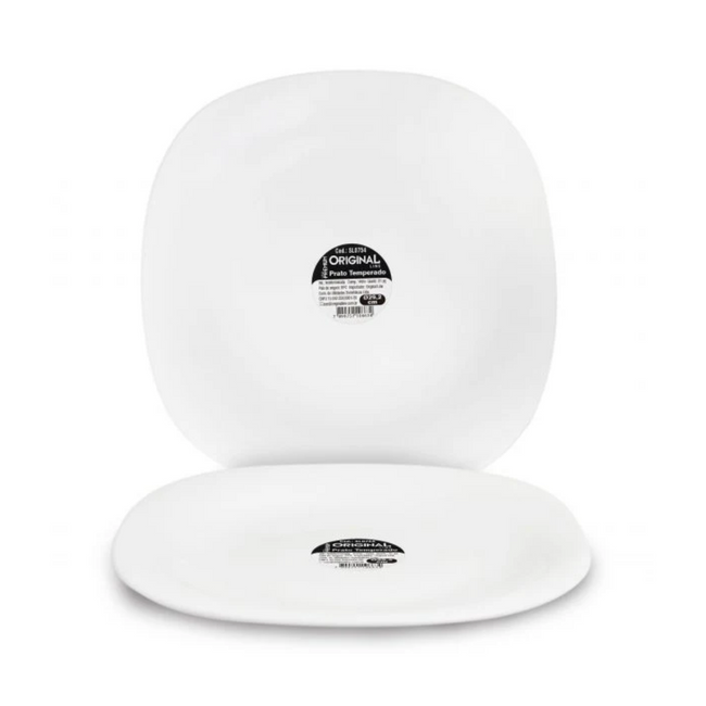 Prato Raso Quadrado Vidro Temperado Original Hover Image