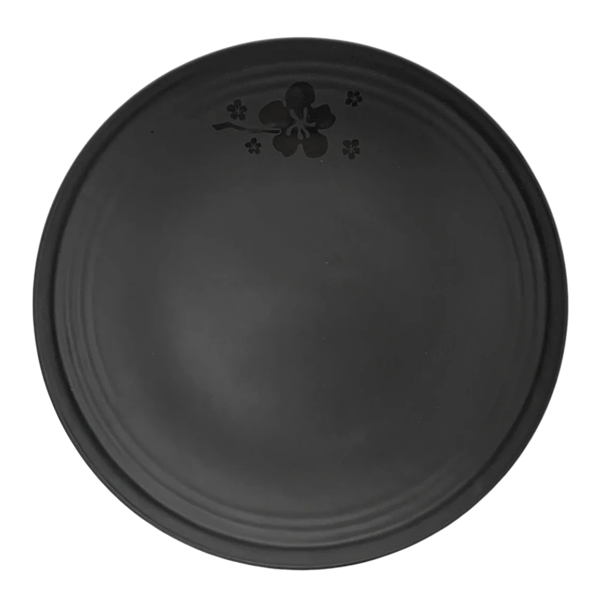 Prato Raso Redondo Melamina Black Bestfer