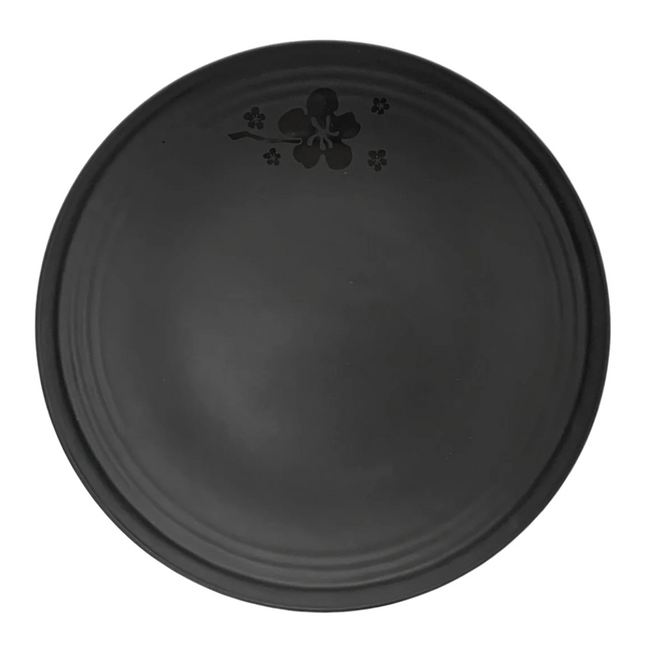 Prato Raso Redondo Melamina Black Bestfer Hover Image
