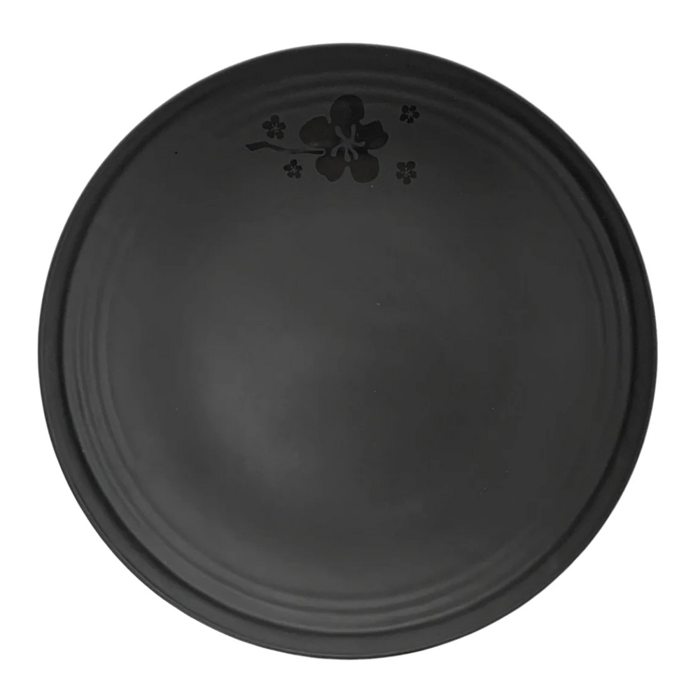 Prato Raso Redondo Melamina Black Bestfer