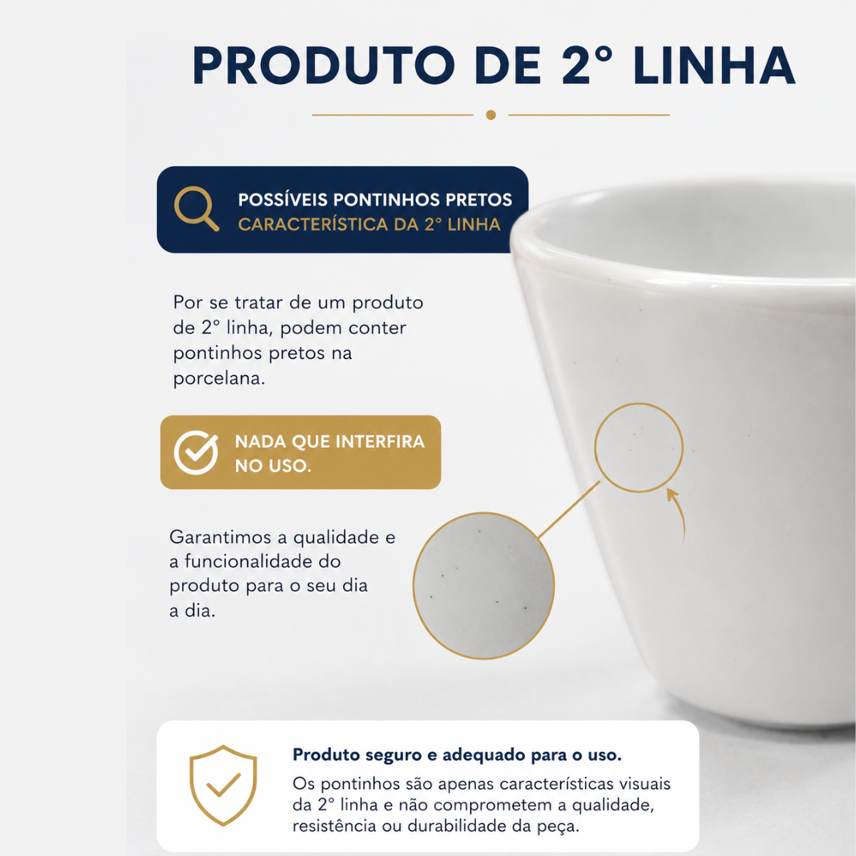 Xicara de Porcelana Kopi S/Pires 2°Linha