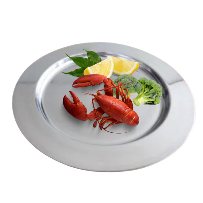 Sousplat em Aço Inox Leve 33cm Cheff Line Hover Image