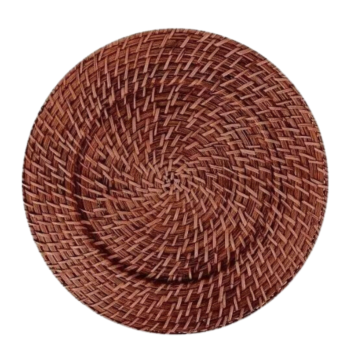 Sousplat Redondo Fechado Rattan Escuro GZT