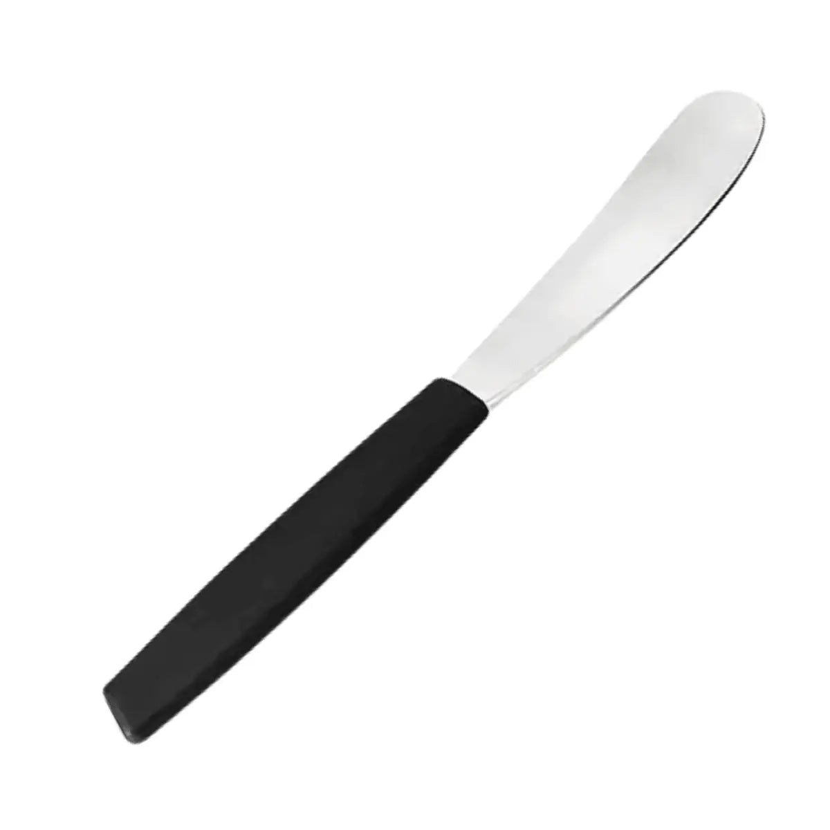 Mini Espatula Inox Cabo Plastico Preto Manteiga Original