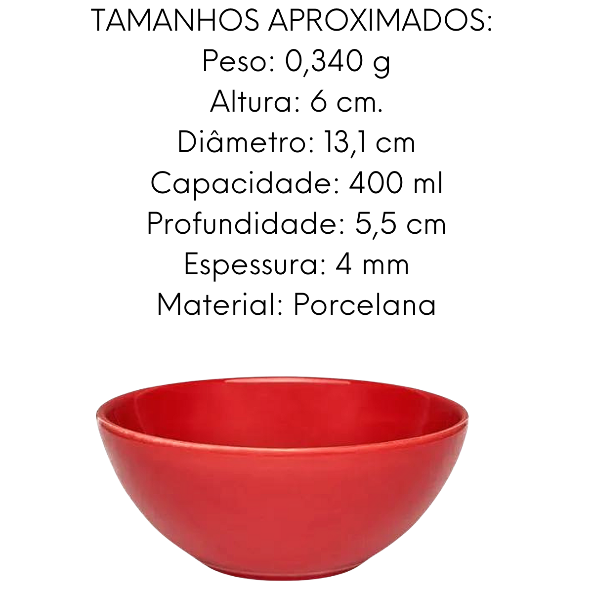 Tigela Mexicana Vermelha 400ML BelaVista
