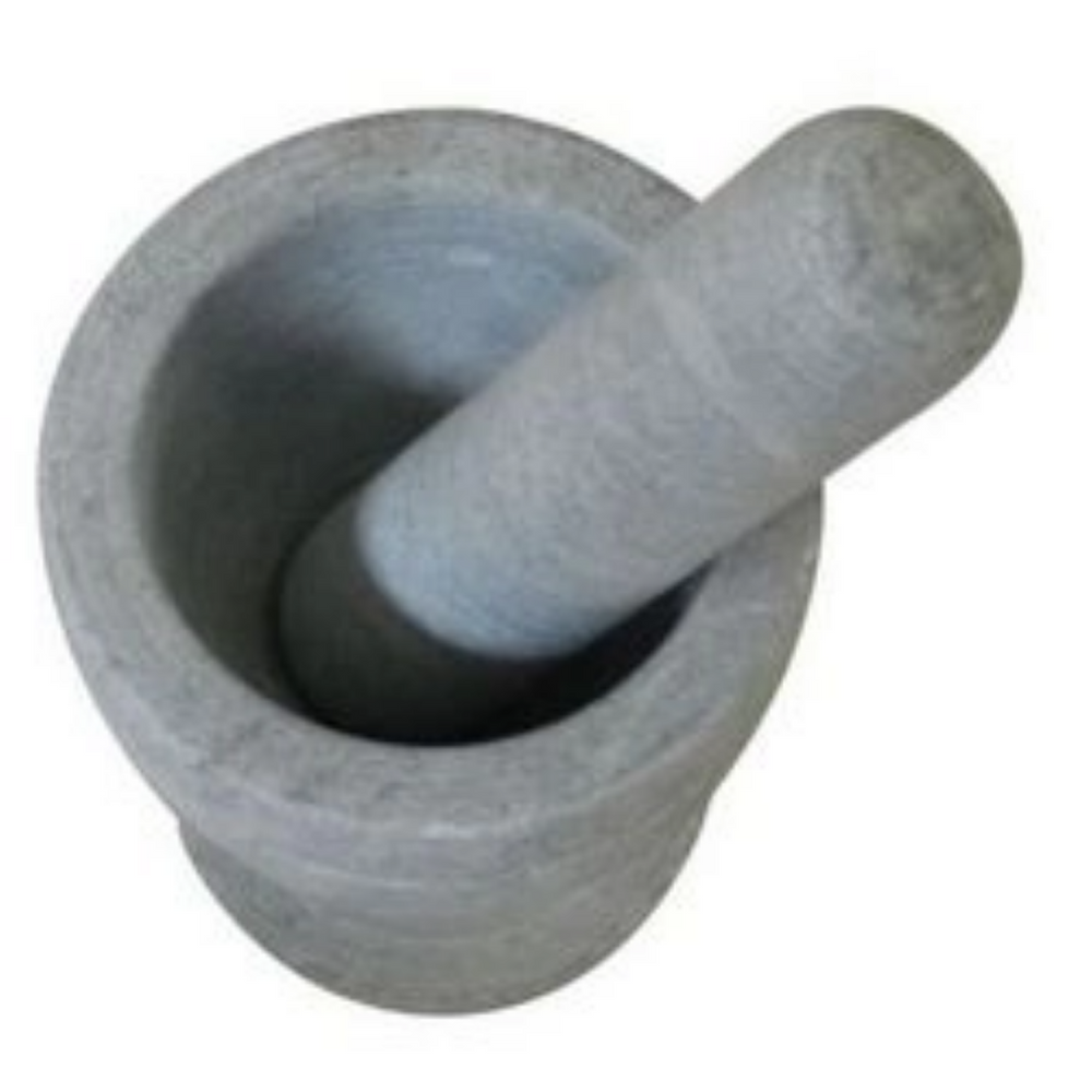 Pilão em Pedra Sabão M com Base Val Pedra Sabão