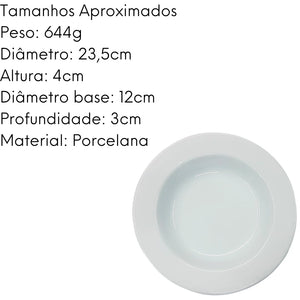 Kit 50 Prato Fundo Baru Personalizado Com Sua Logo - A Gourmet
