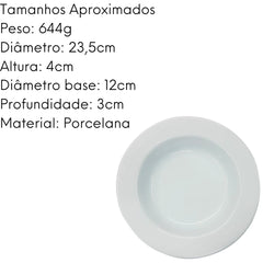 Kit 50 Prato Fundo Baru Personalizado Com Sua Logo - A Gourmet
