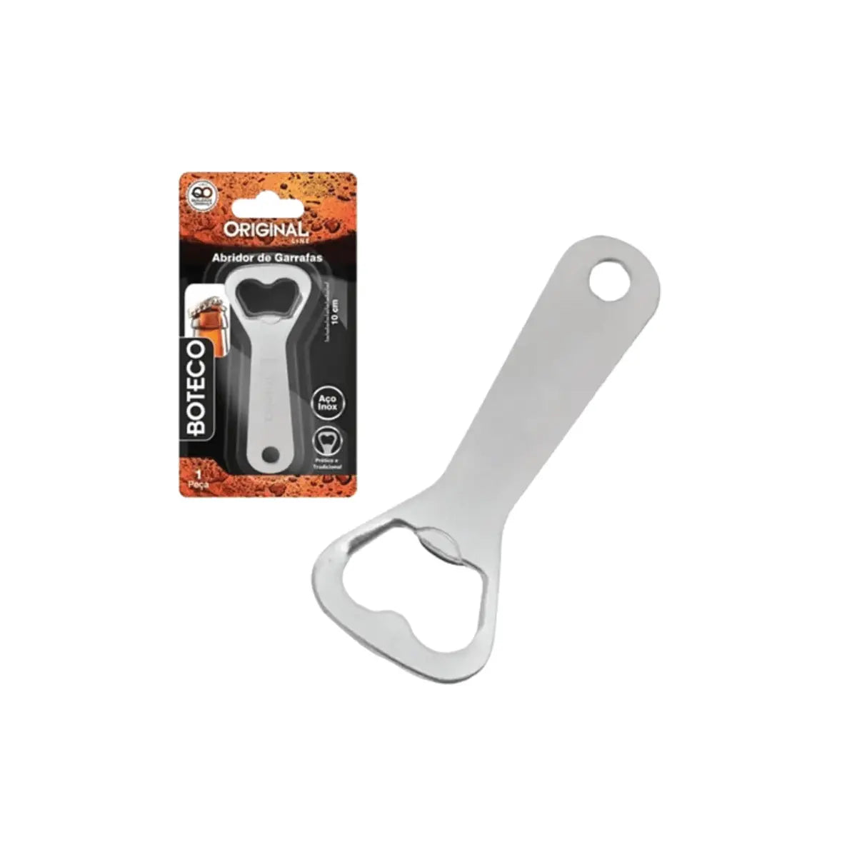 Abridor Garrafa Aço inox 10cm Original