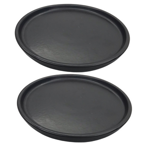 Prato Raso Preto Fosco Esmalte Argila 20cm G.A CERÂMICA ARTISTICA
