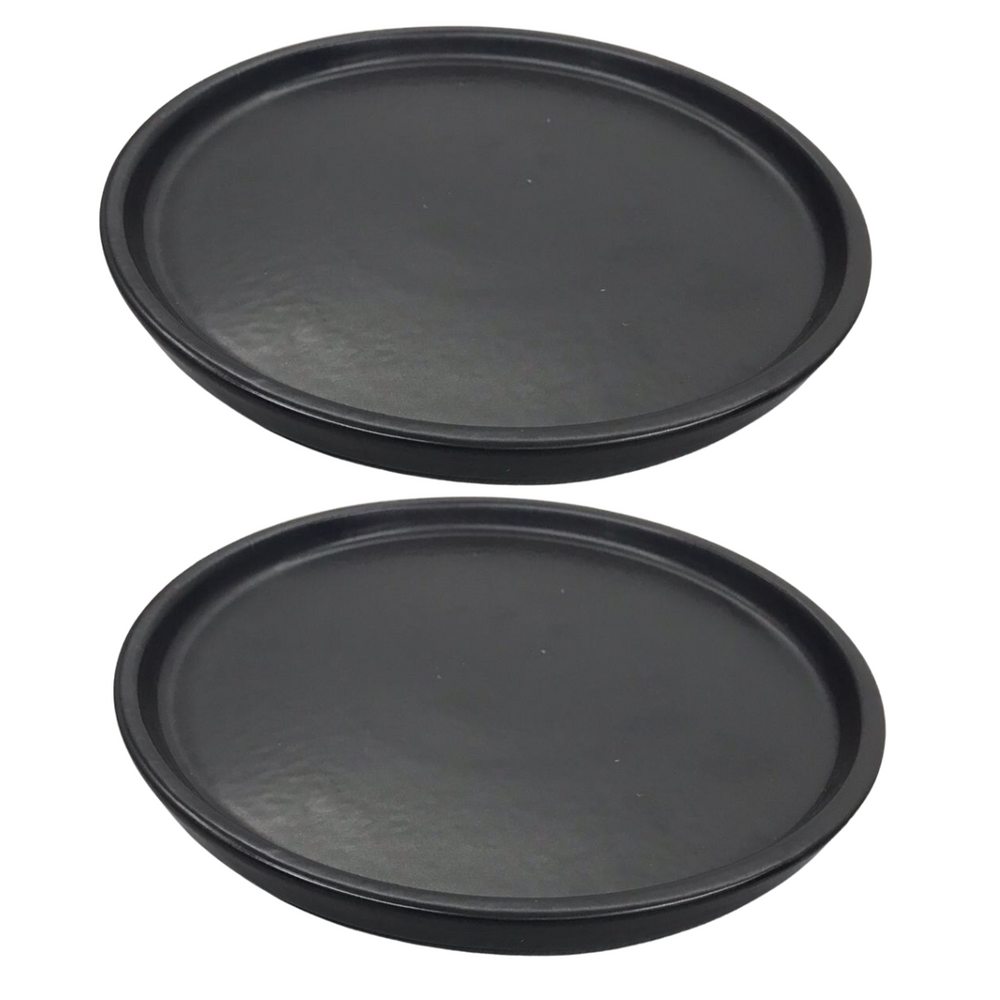 Prato Raso Preto Fosco Esmalte Argila 20cm G.A CERÂMICA ARTISTICA