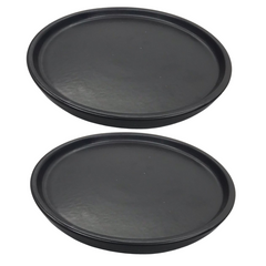 Prato Raso Preto Fosco Esmalte Argila 20cm G.A CERÂMICA ARTISTICA