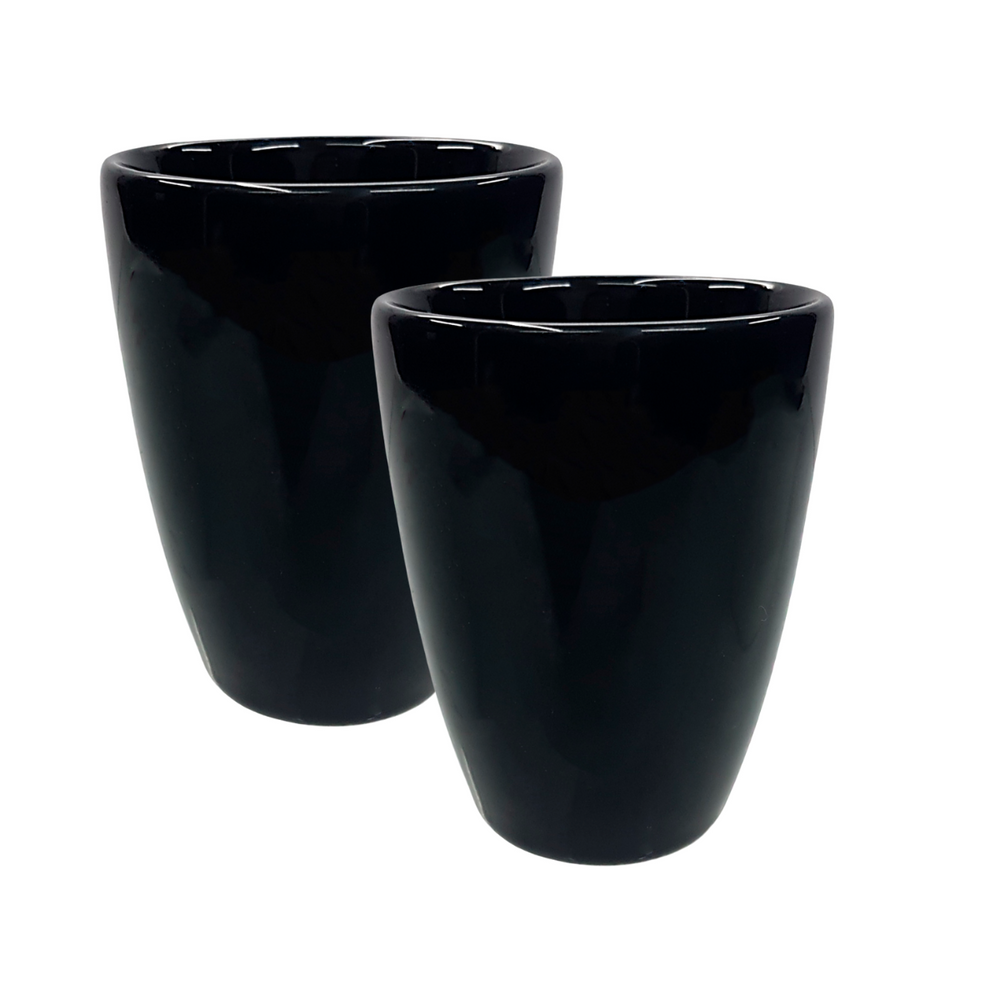 Copo Genova em Porcelana Preto 150ml BelaVista