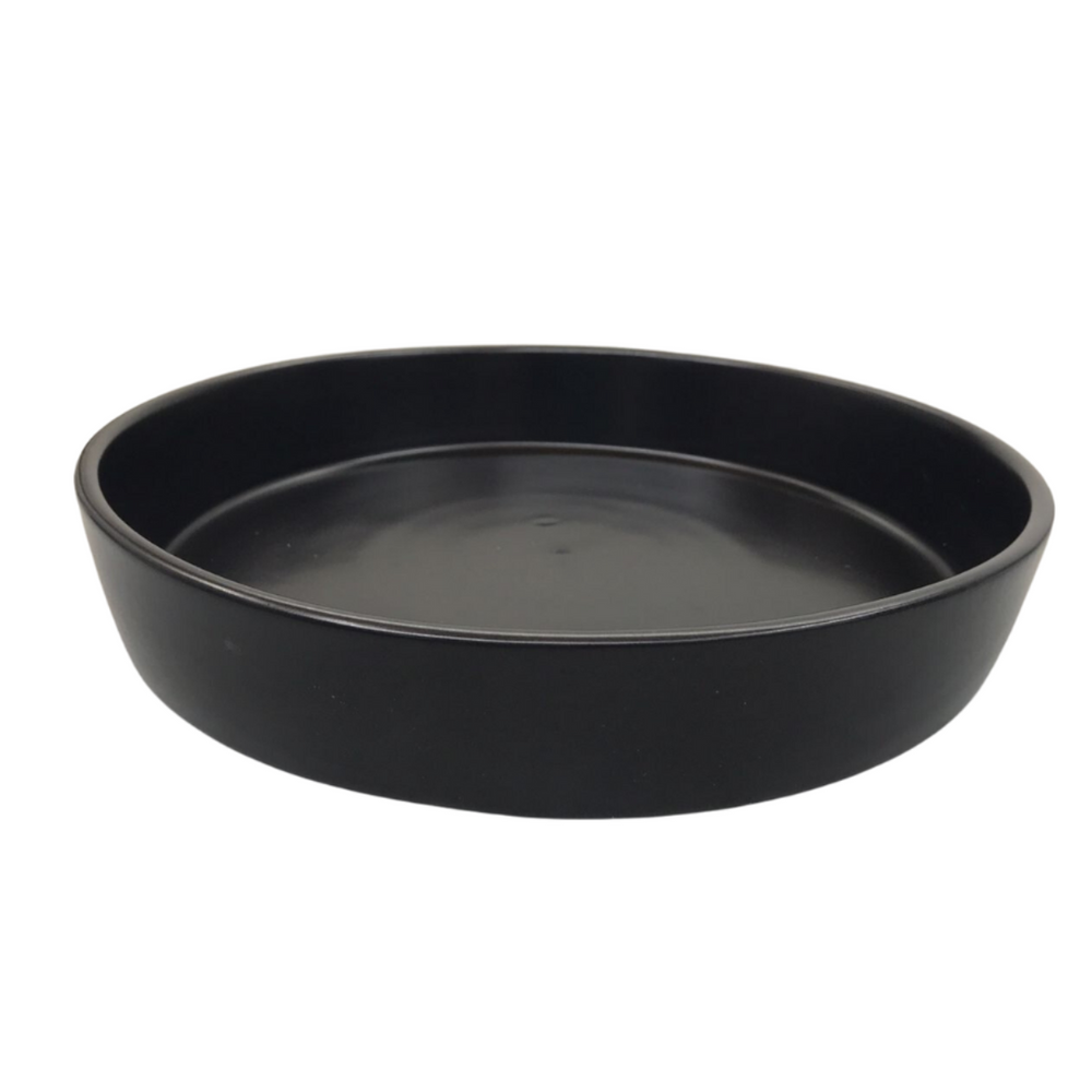 Prato Fundo Preto Fosco de Argila G.A CERÂMICA ARTISTICA