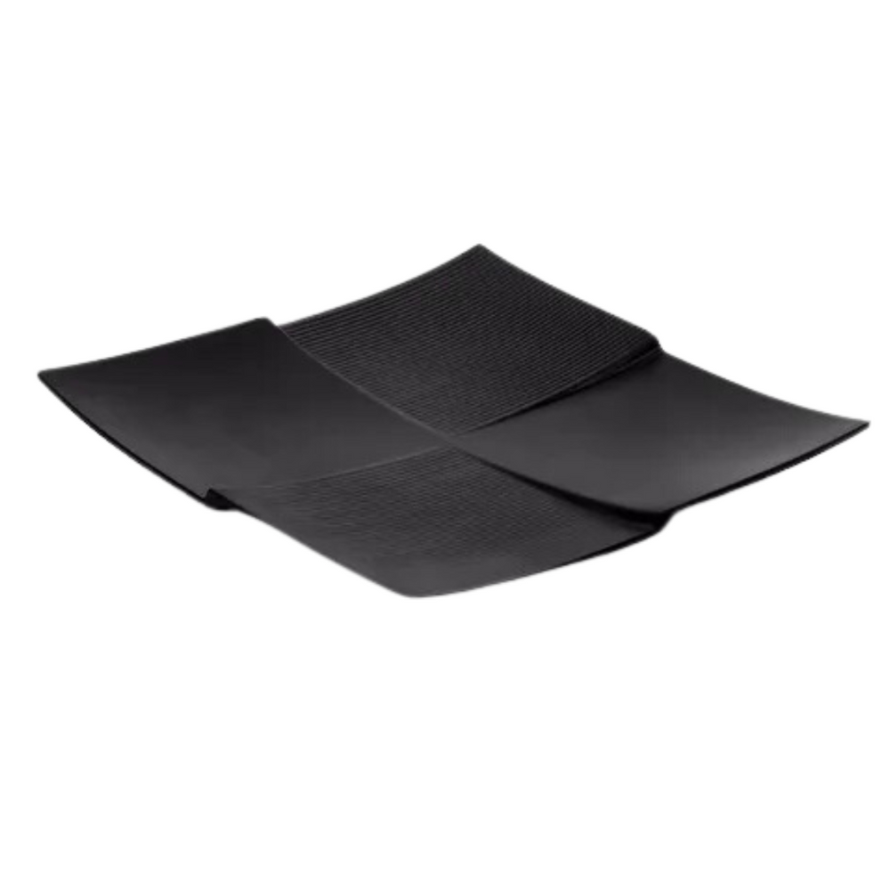 Prato Quadrado Melamina Black Gourmet Mix