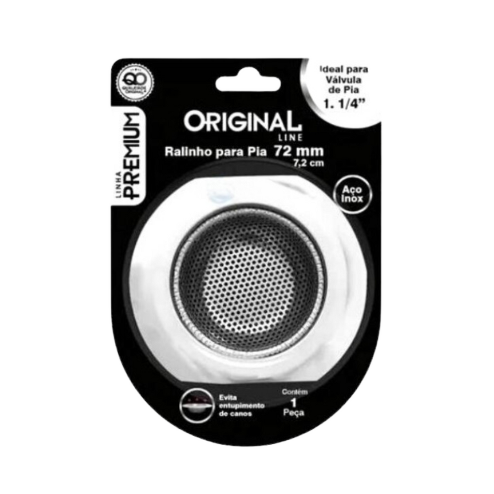 Ralo de Pia em Aço Inox 7,2cm Original