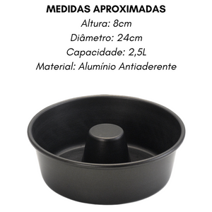 Forma De Pudim N24 Antiaderente de Aluminio Erca Aluminios
