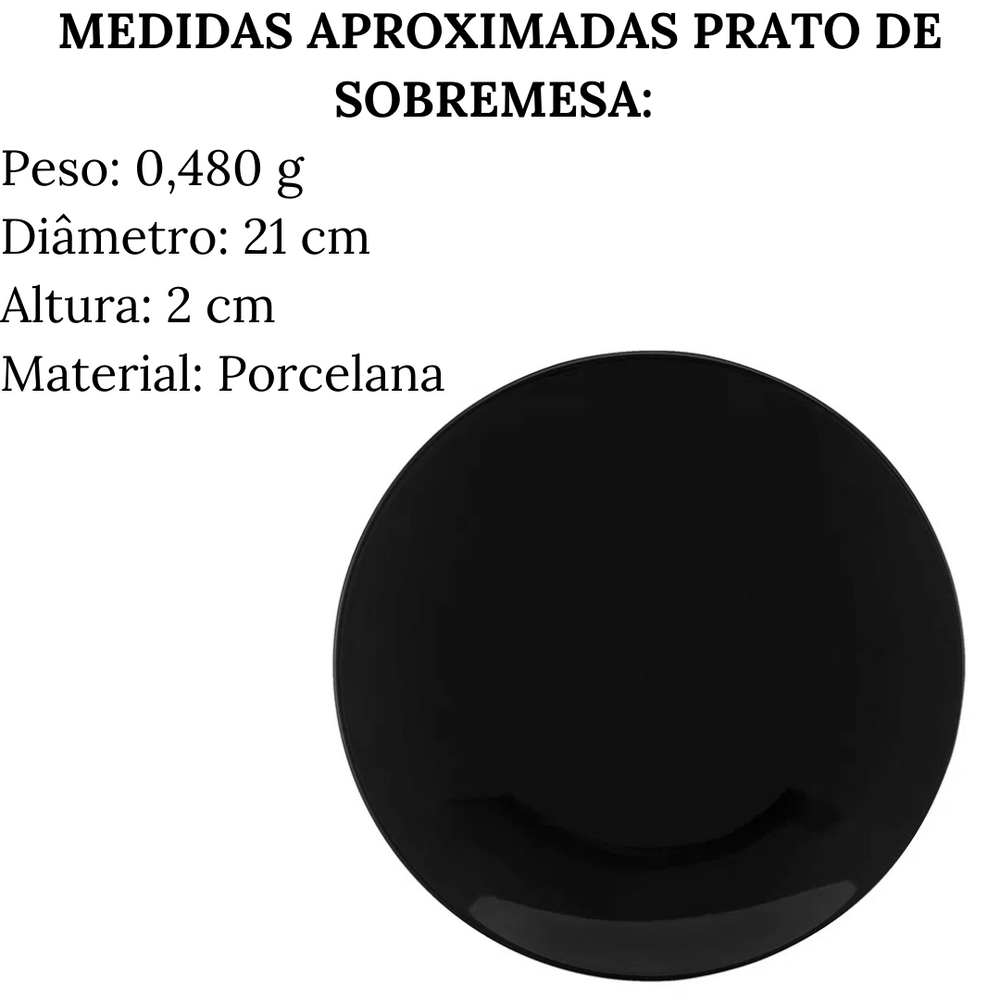 Jogo 16 Peças Coup Black em Porcelana Oxford Oxford