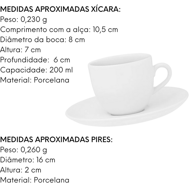 Xicara de Chá de 200ml Com Pires Coup White Main Image