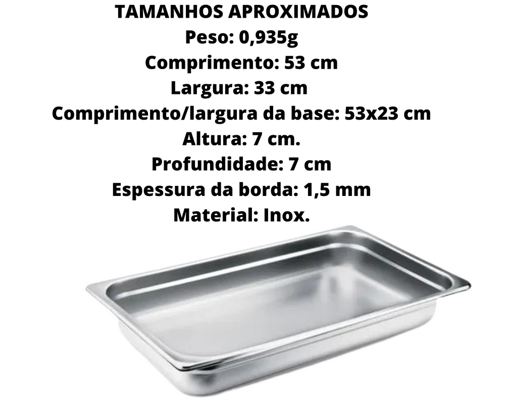 Cuba Gastronómica em Aço inox GN 1/1 65mm TecnoCuba